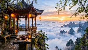 国风山顶云海