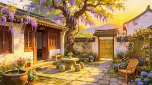 夕阳小院