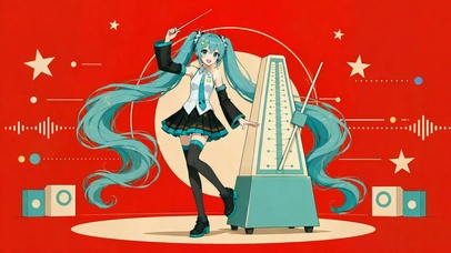 初音未来音乐指挥少女