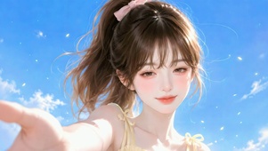 夏日晴空里的温柔女孩