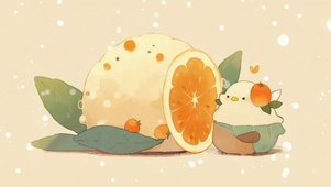 橘子宝宝下雪啦