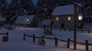 冬季中世纪雪村