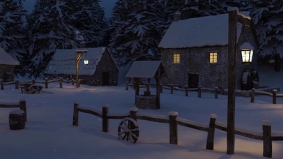 冬季中世纪雪村