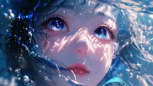 海水般碧蓝的眼睛