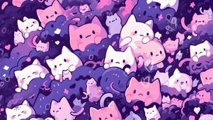 4K 满屏猫咪
