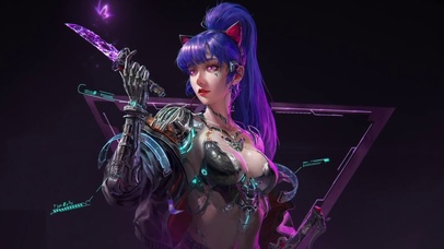 性感机械装甲武士女孩