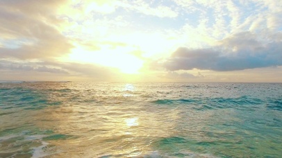 唯美夕阳海浪 4K