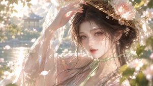 春光明媚花美人