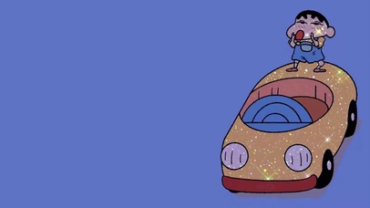 日漫蜡笔小新可爱小汽车壁纸