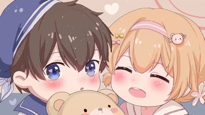 萌萌可爱一见倾心电脑壁纸