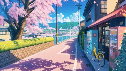 治愈落花小镇