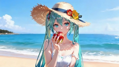 夏滩草帽