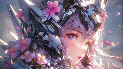 4K 花卉护眼机甲少女