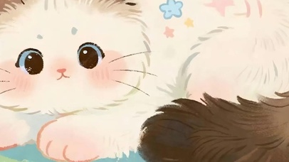 可爱猫咪带鱼屏