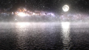 星空圆月