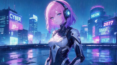 二次元炫酷女孩