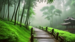 雨中美景