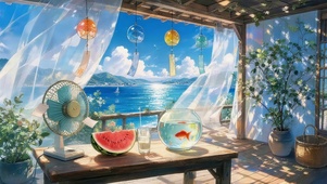 海边小亭风铃
