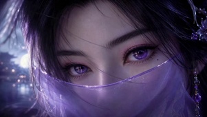 紫眸薄纱少女