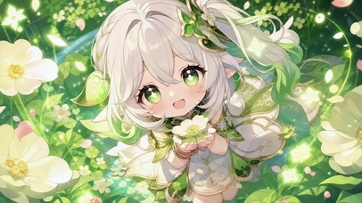 捧白花的纳西妲