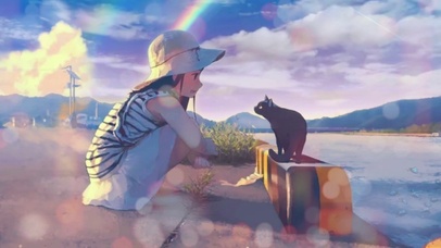 女孩与猫