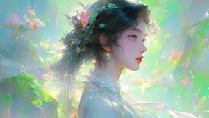 油画少女