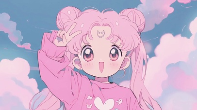 比耶的动漫插画女孩