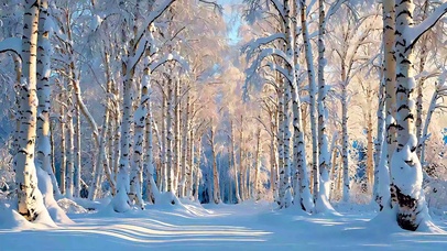 晴雪桦林