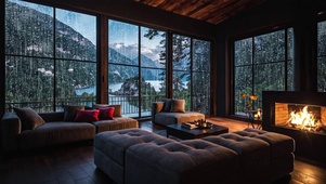 【雨景】郊外的别墅客厅