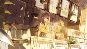 动漫少女咖啡馆