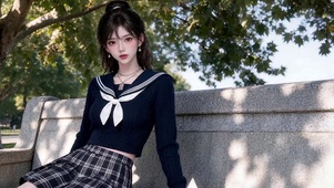 夏日户外女孩