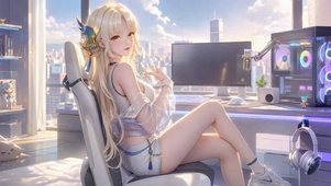窗边电竞房美少女穗穗