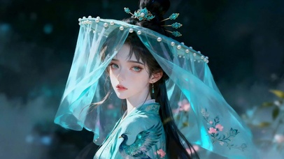 珠帘碧影