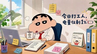 今日打工人蜡笔小新