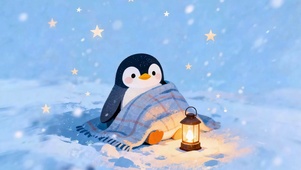 企鹅的冬夜