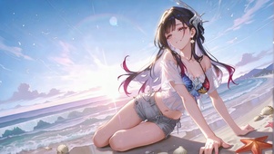 海边沙滩海瑟音