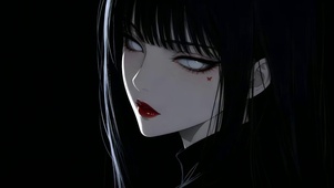 白瞳冷艳少女
