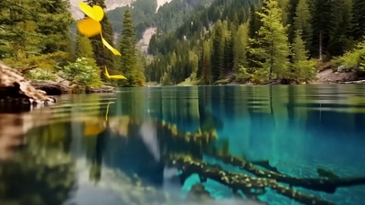 湖水自然景色风景美景