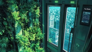 俯瞰绿色生态清新城市