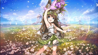 美丽花海的小狐狸