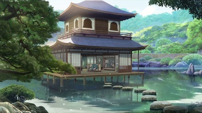 唯美护眼古风房屋风景