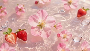 春日粉调樱花与草莓
