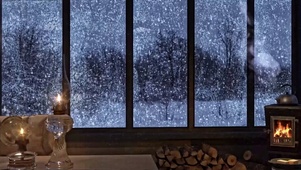 舒适窗外大雪
