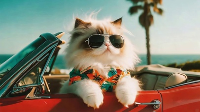 兜风的猫咪