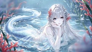 梦幻珊瑚鲛人少女
