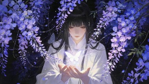 鲜花古风女孩