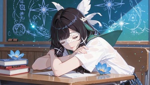 课桌女孩哥伦比娅