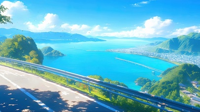 蓝天阳光山林公路