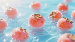 小清新水面柿子