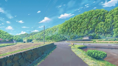 蓝天白云田地
